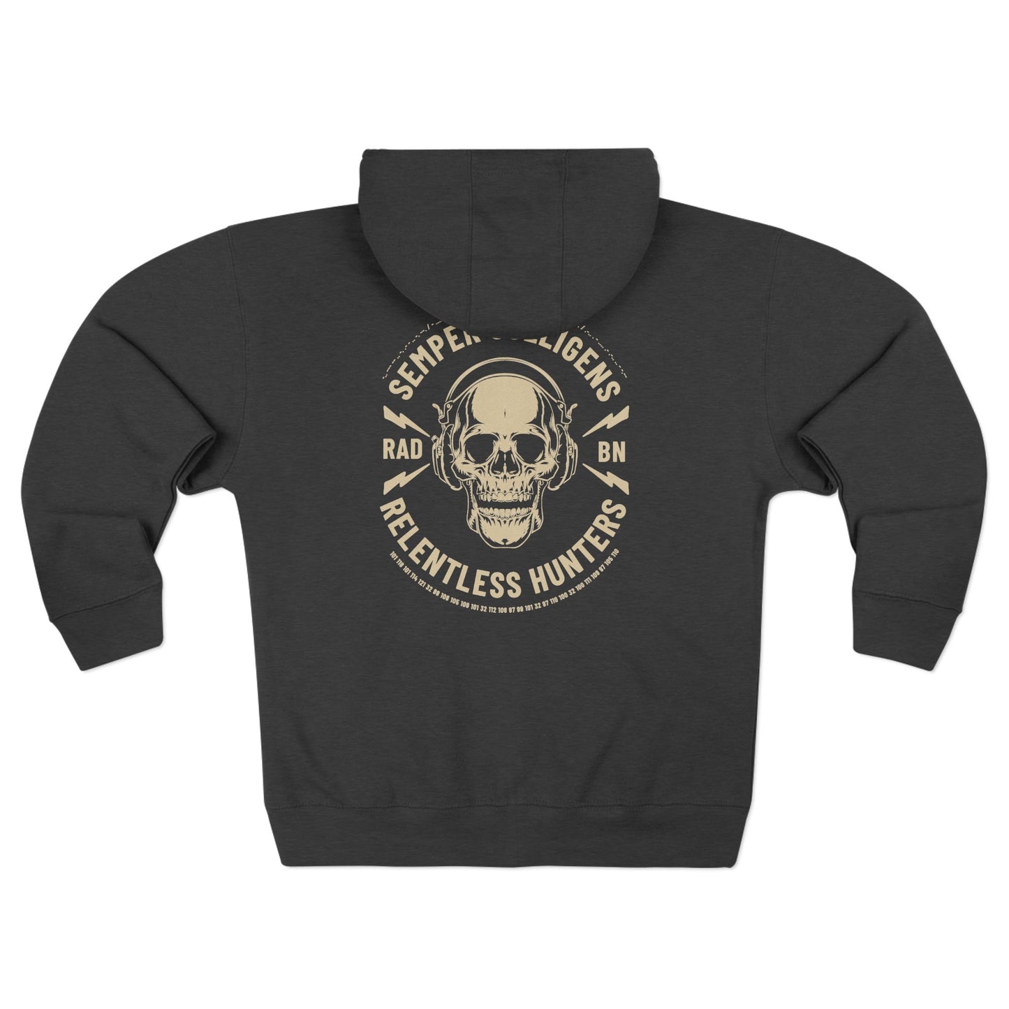 Skull & Crossed Arrows Zip Hoodie — Relentless Hunters Graphic