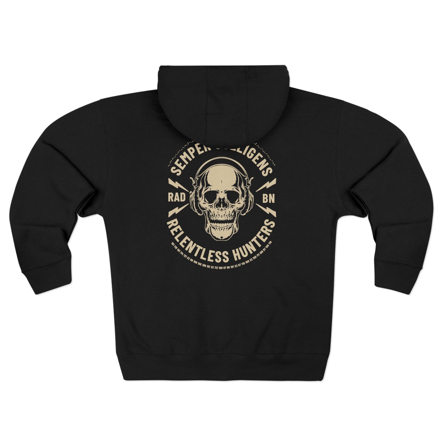 Skull & Crossed Arrows Zip Hoodie — Relentless Hunters Graphic