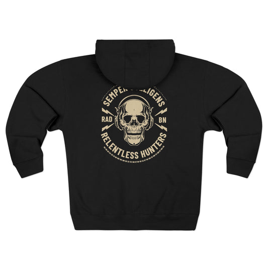 Skull & Crossed Arrows Zip Hoodie — Relentless Hunters Graphic